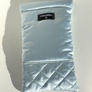 Chanel Quilted Satin Sunglass Case, New
